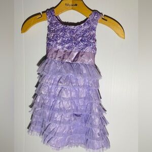 Jona Michelle Lavender Dress with Floral Accents